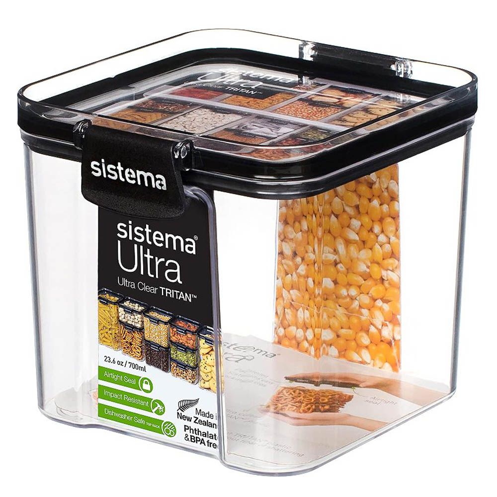 Sistema - Ultra Square Tritan 700ml - Clear