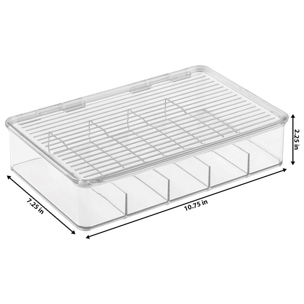 InterDesign - Linus Stackable Battery Organizer Box - Clear