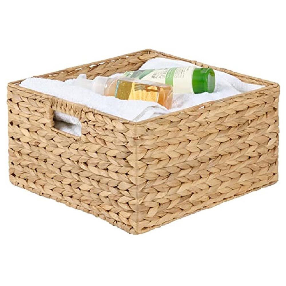 Homesmiths - Water Hyacinth Basket w/ Iron Frame - 38x38x20.3cm