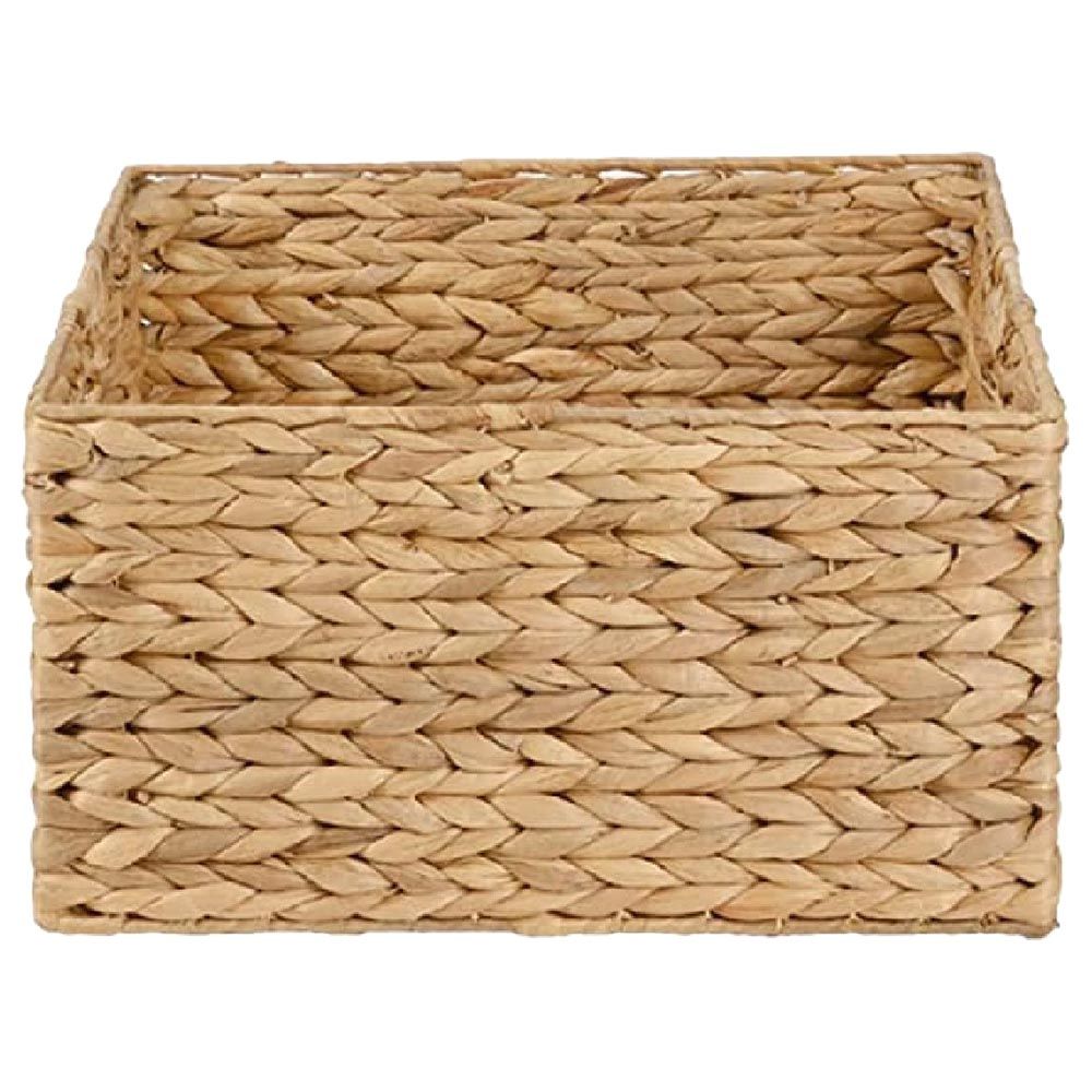 Homesmiths - Water Hyacinth Basket w/ Iron Frame - 38x38x20.3cm