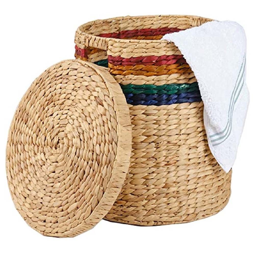 Homesmiths - Water Hyacinth Storage Hamper - Large - 38x41cm