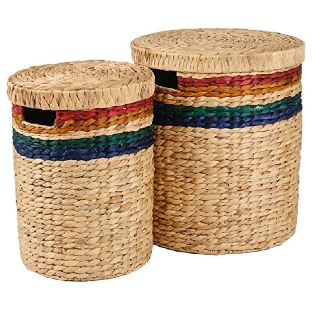 Homesmiths - Water Hyacinth Storage Hamper - Large - 38x41cm