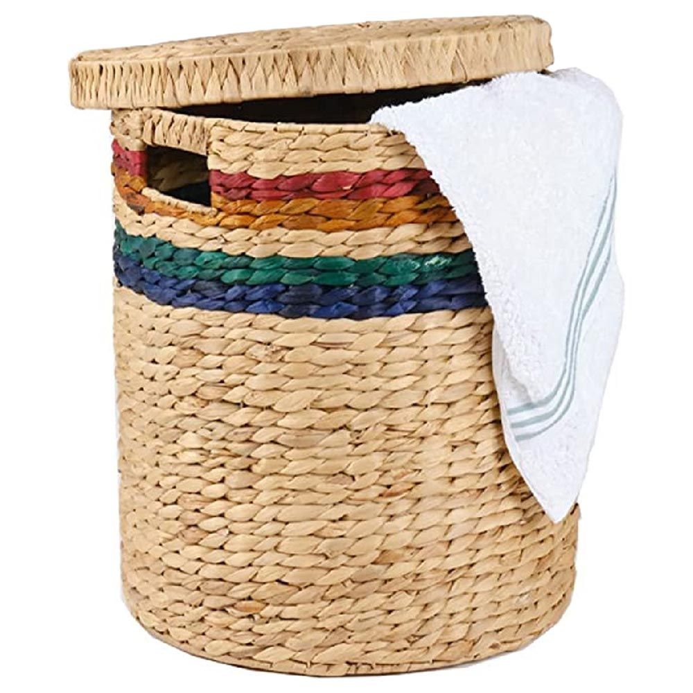 Homesmiths - Water Hyacinth Storage Hamper - Large - 38x41cm