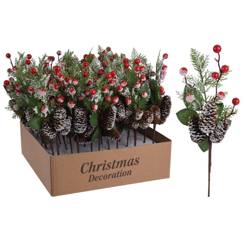 Homesmiths - Christmas 36cm Berry Branch - Red