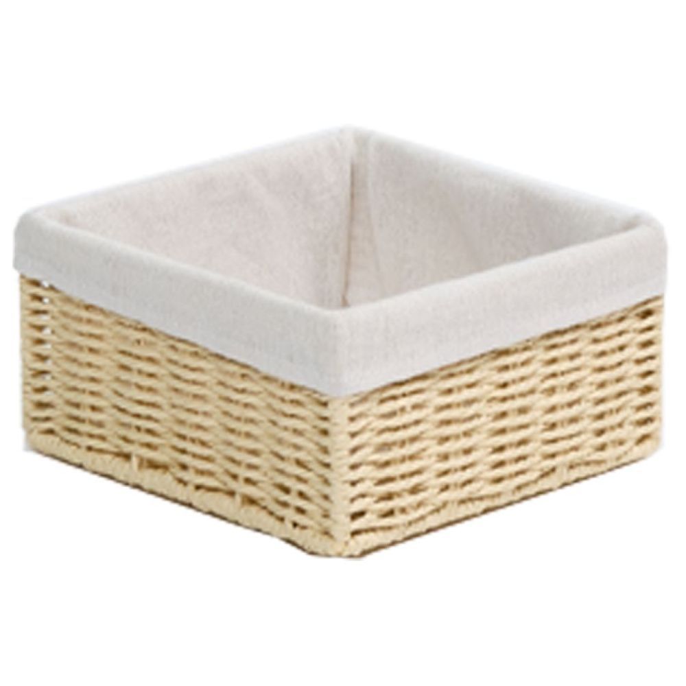 Homesmiths - Storage Basket W/ Liner 20x20x10 cm - Natural