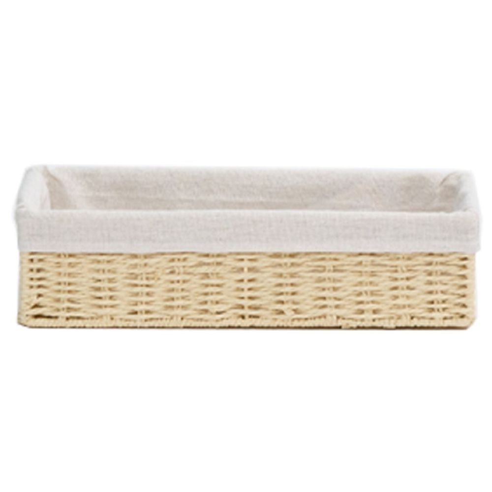 Homesmiths - Storage Basket W/ Liner 32x10x8cm - Natural