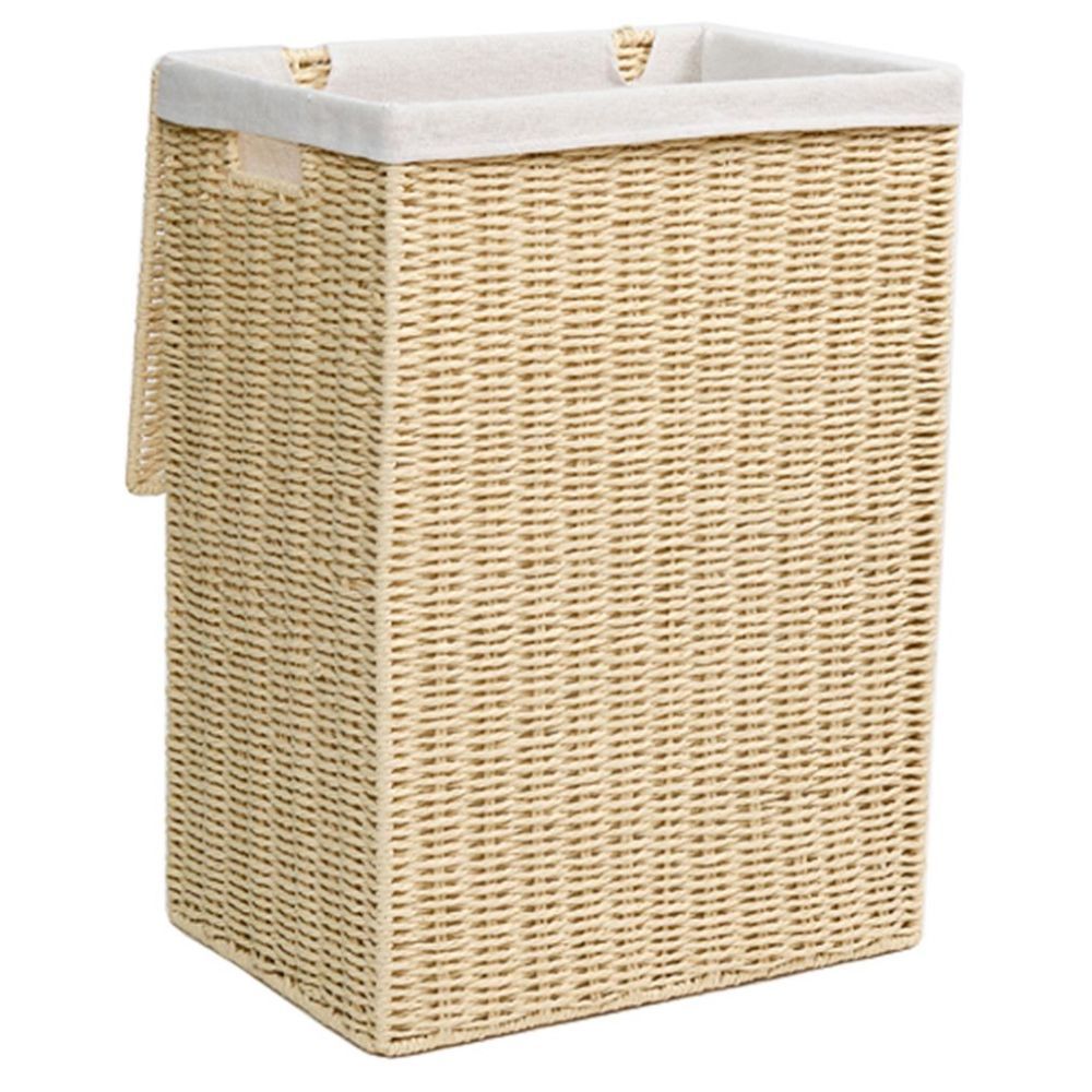 Homesmiths - Large Laundry Hamper W/ Liner - Natural