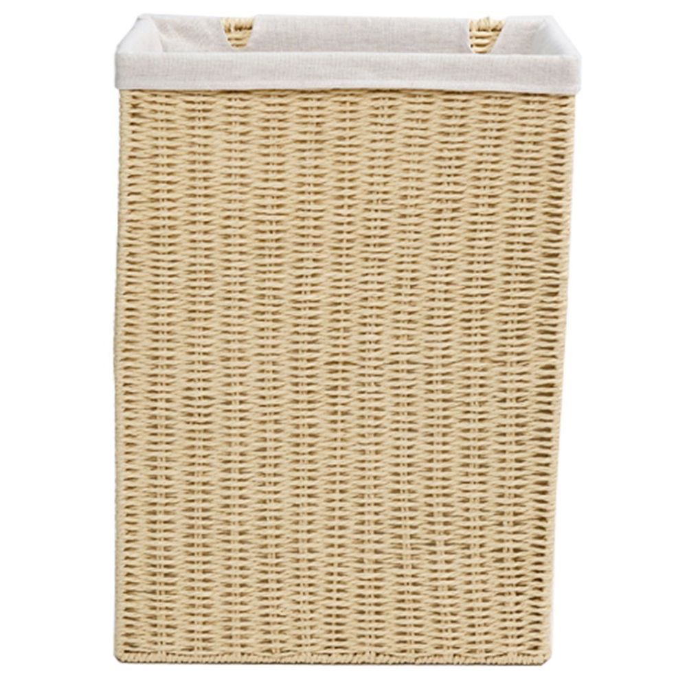 Homesmiths - Large Laundry Hamper W/ Liner - Natural