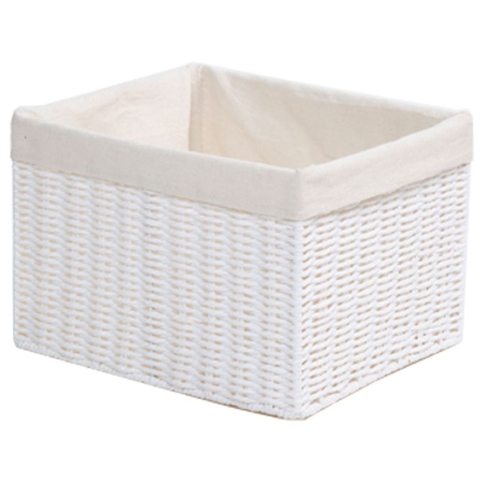 Homesmiths - Storage Basket W/ Liner 25.4x30.5x20.3cm - White