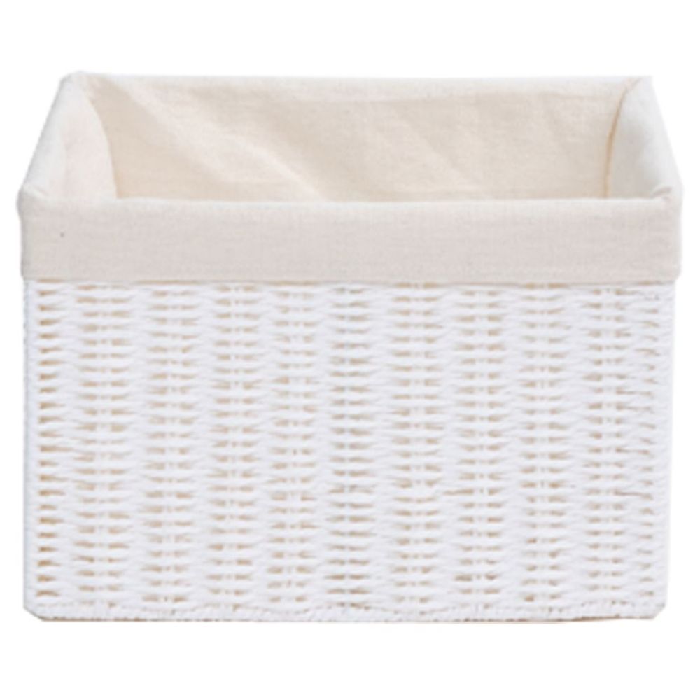 Homesmiths - Storage Basket W/ Liner 25.4x30.5x20.3cm - White