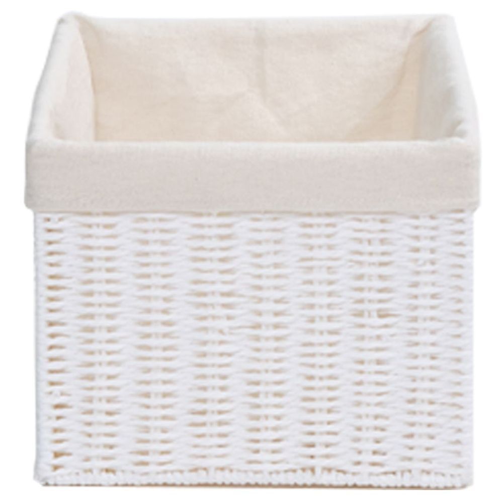 Homesmiths - Storage Basket W/ Liner 25.4x30.5x20.3cm - White