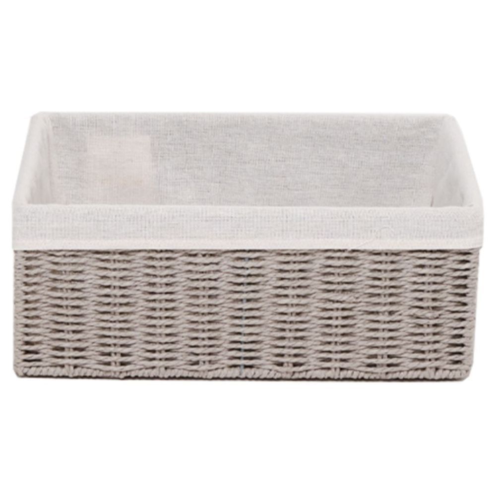 Homesmiths - Small Storage Basket W/ Liner - Grey