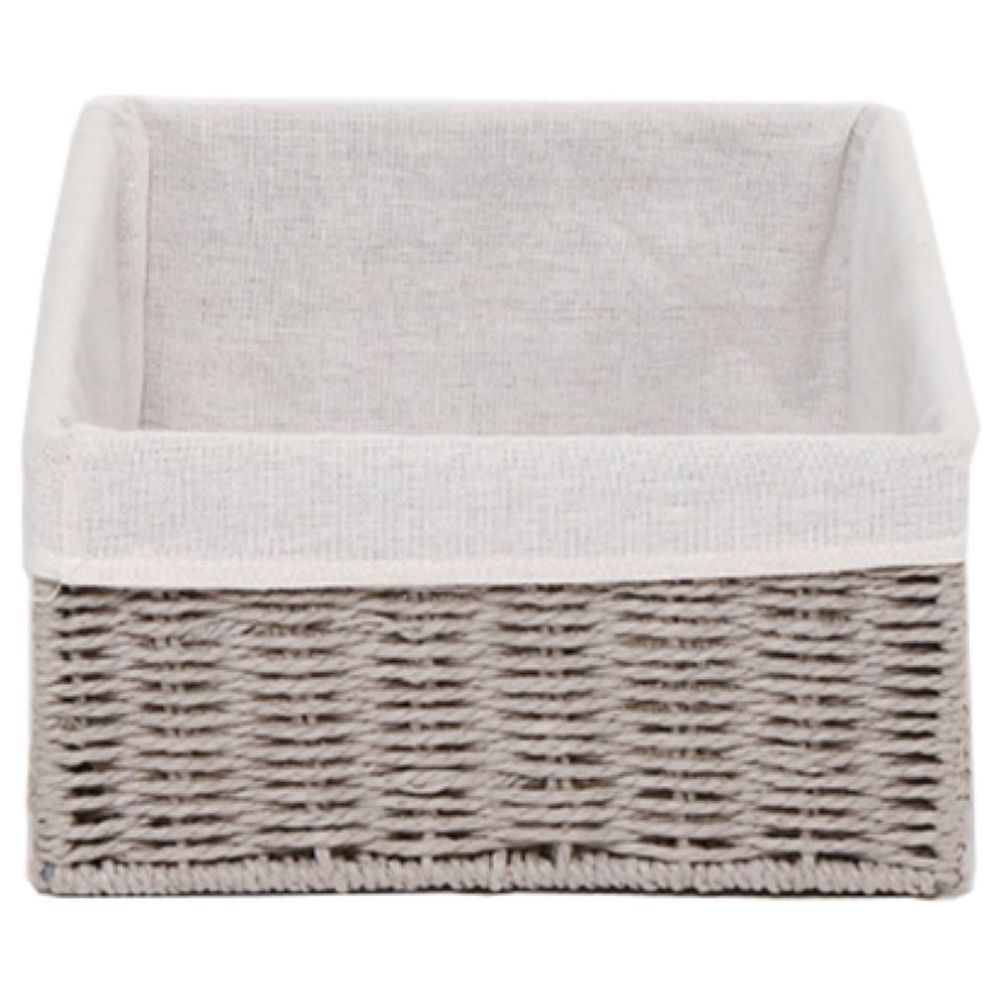 Homesmiths - Small Storage Basket W/ Liner - Grey