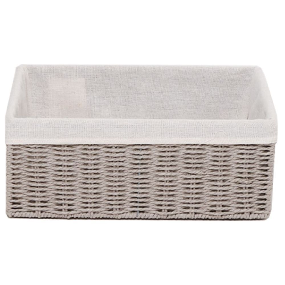 Homesmiths - Large Storage Basket W/ Liner - Grey