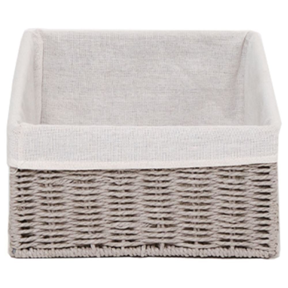 Homesmiths - Large Storage Basket W/ Liner - Grey