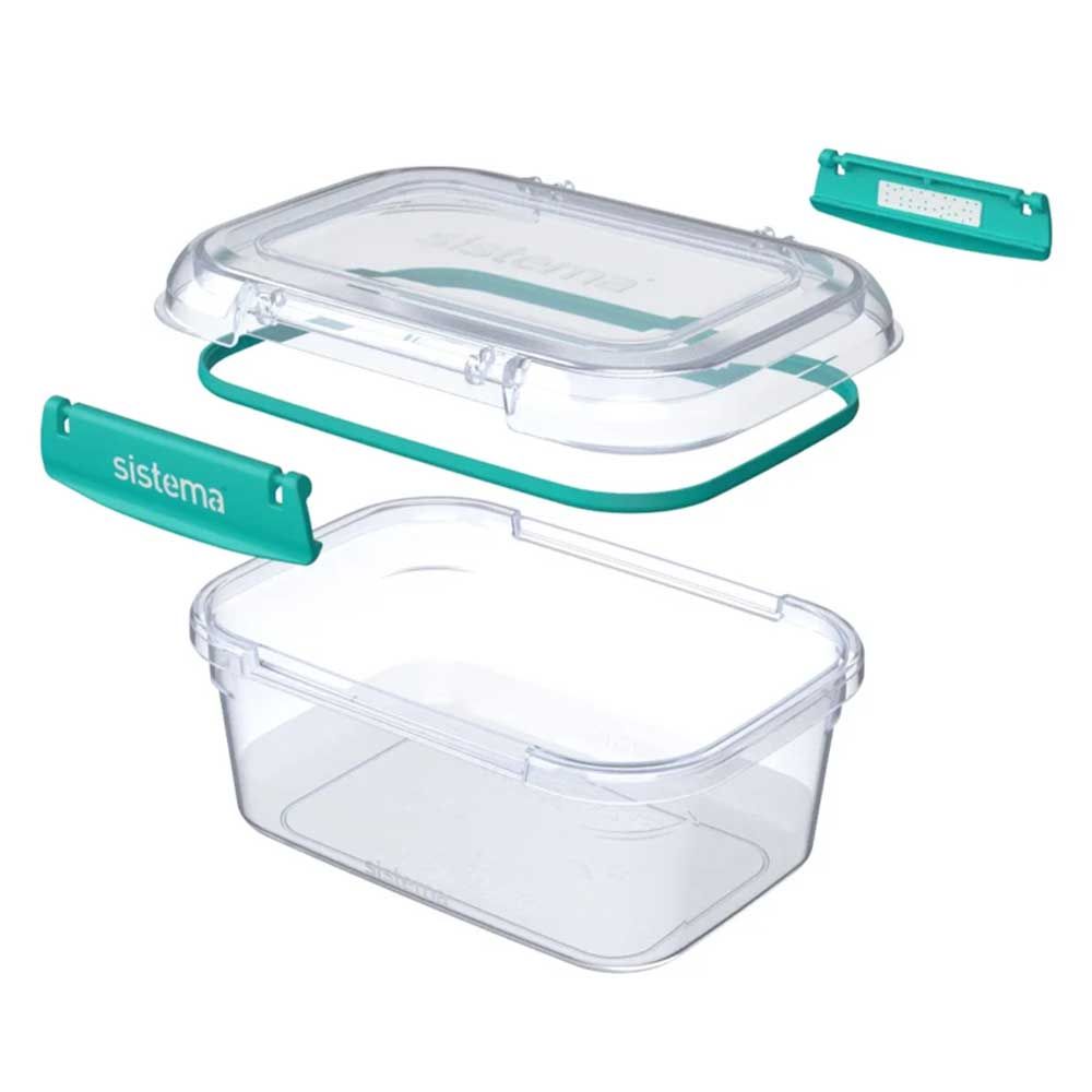 Sistema - Rectangular Klip It Plus 1L - Minty Teal