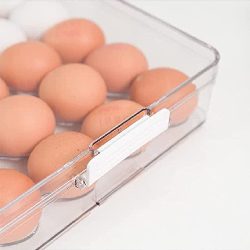 Homesmiths - Stackable Egg Holder w/ Lid - 32.7x22.2x6.5cm