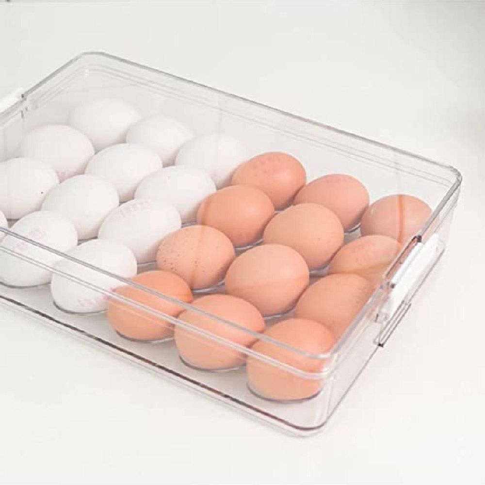 Homesmiths - Stackable Egg Holder w/ Lid - 32.7x22.2x6.5cm