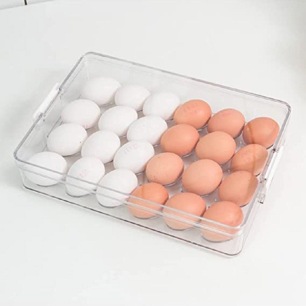 Homesmiths - Stackable Egg Holder w/ Lid - 32.7x22.2x6.5cm