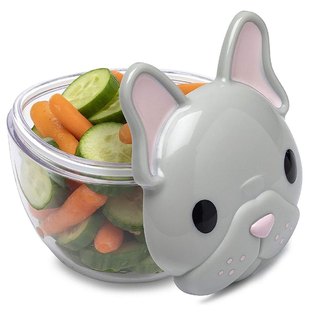 Melii - Bulldog Snack Container 232ml - Grey