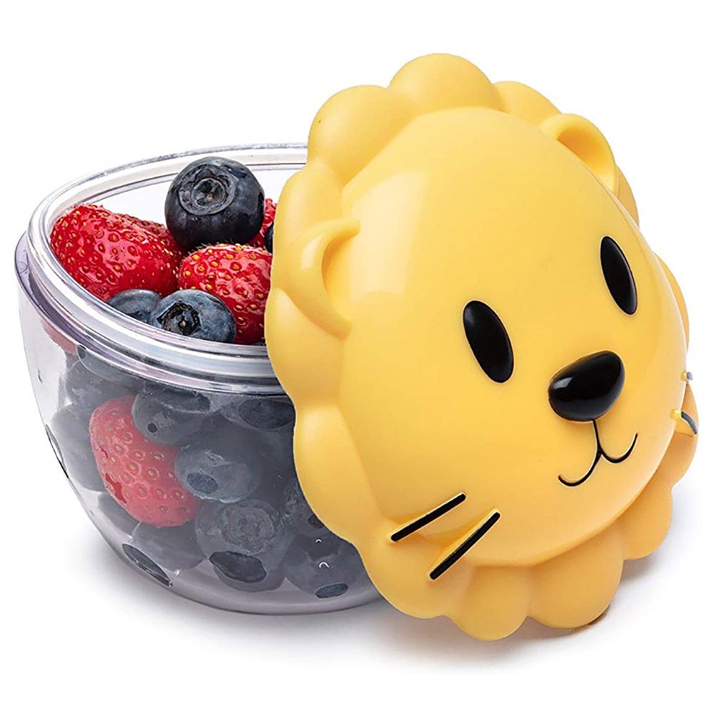 Melii - Lion Snack Container 232ml - Yellow