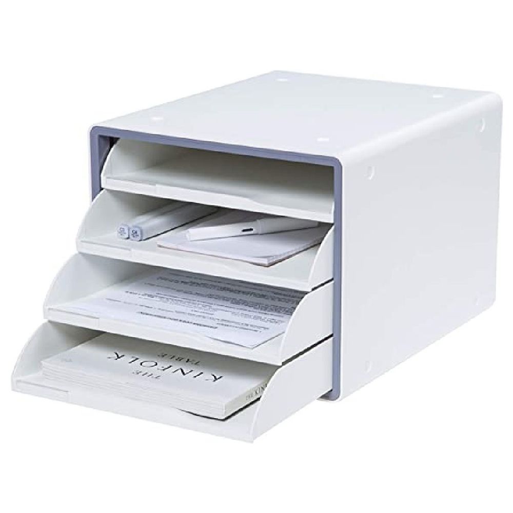 Litem - Deluxe Open File Cabinet - Grey