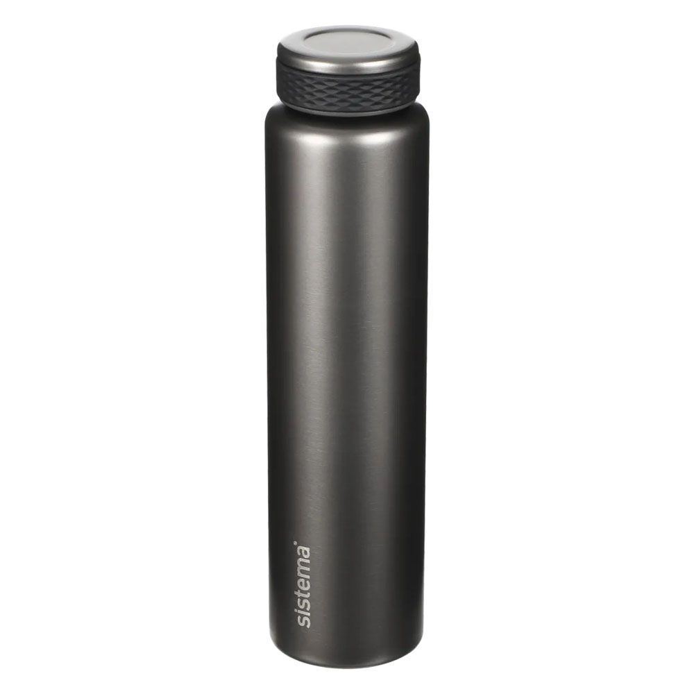 Sistema - Chic Stainless Steel Bottle 280mL - Dark Grey