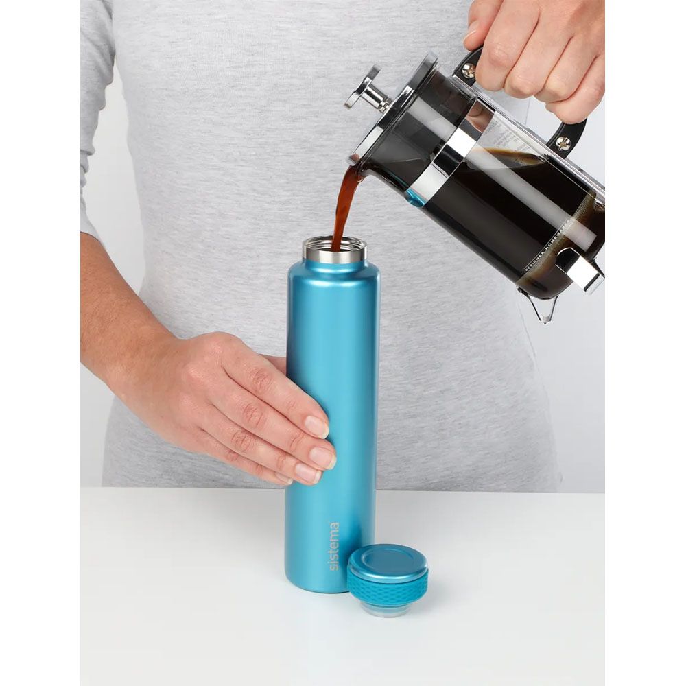 Sistema - Chic Stainless Steel Bottle 280mL - Teal