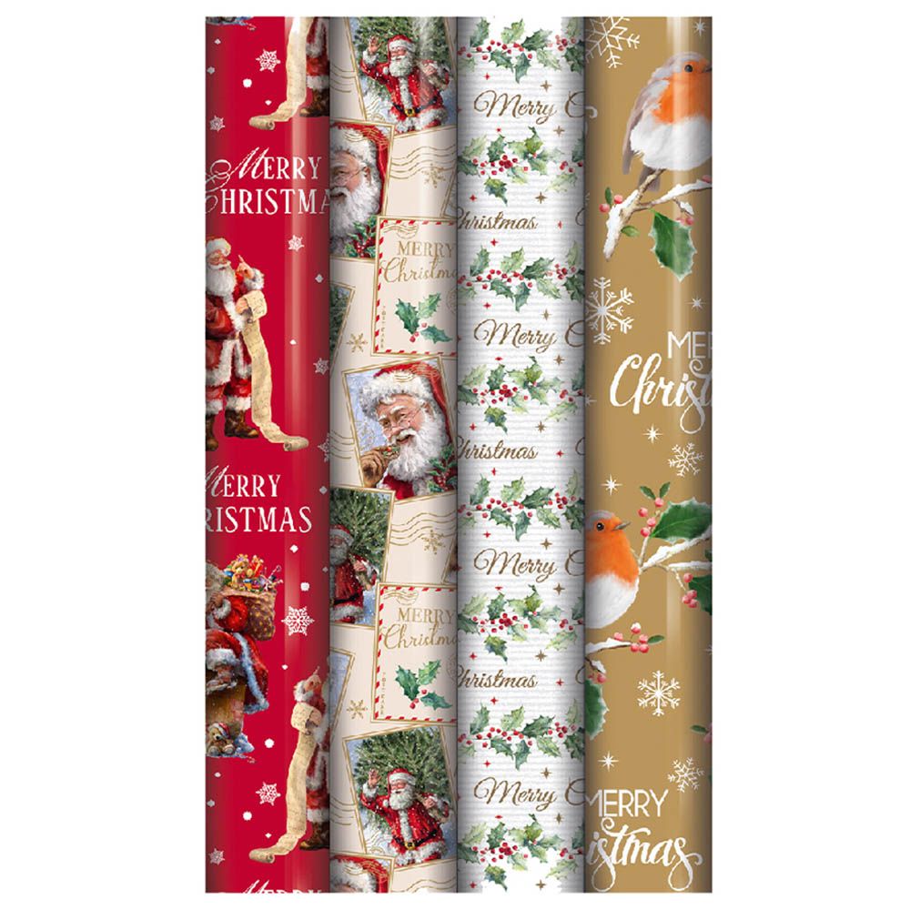 Eurowrap - Christmas Traditional Wrapping Roll - Assorted 1pc