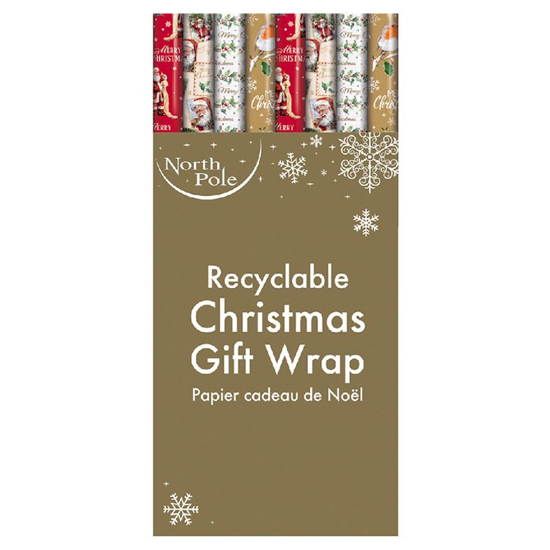 Eurowrap - Christmas Traditional Wrapping Roll - Assorted 1pc