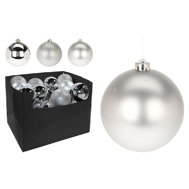 Homesmiths - Christmas Ball - 12cm - Silver - Assorted 1pc