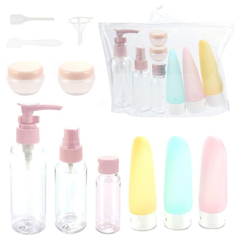 Homesmiths - Refillable Cosmetics Travel Bottle Set - 8pcs