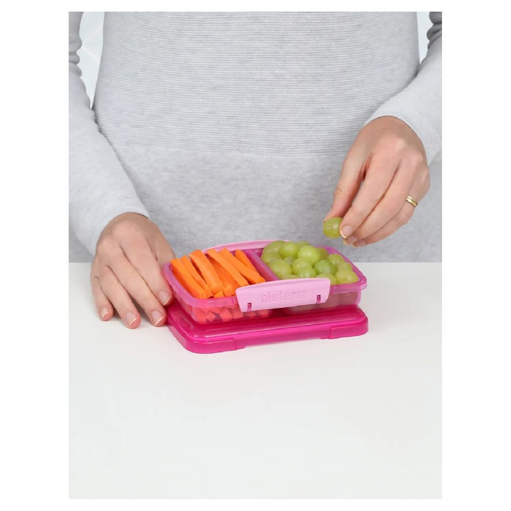 Sistema Small Split Lunch 350ml - Pink