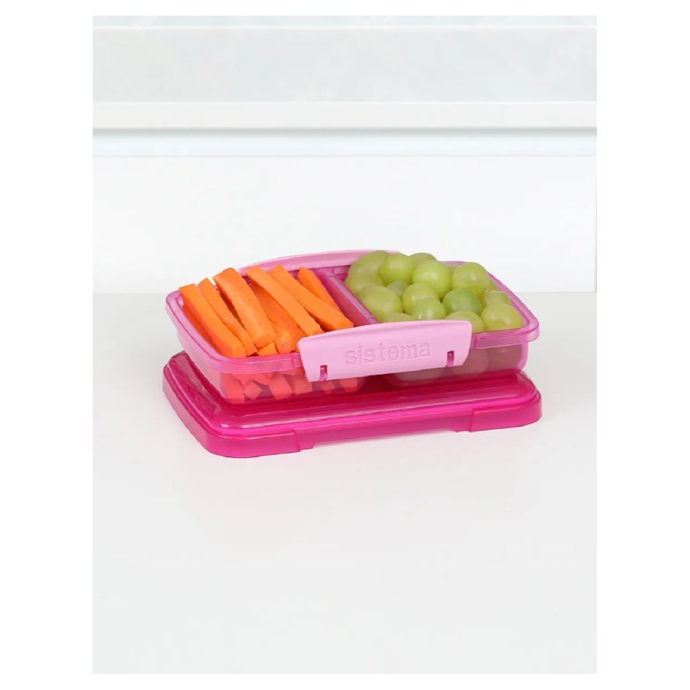 Sistema Small Split Lunch 350ml - Pink