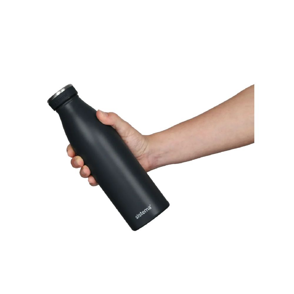 Sistema Stainless Steel Bottle 500ML - Black