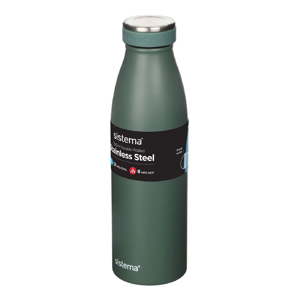 Sistema Stainless Steel Bottle 500ML - Green