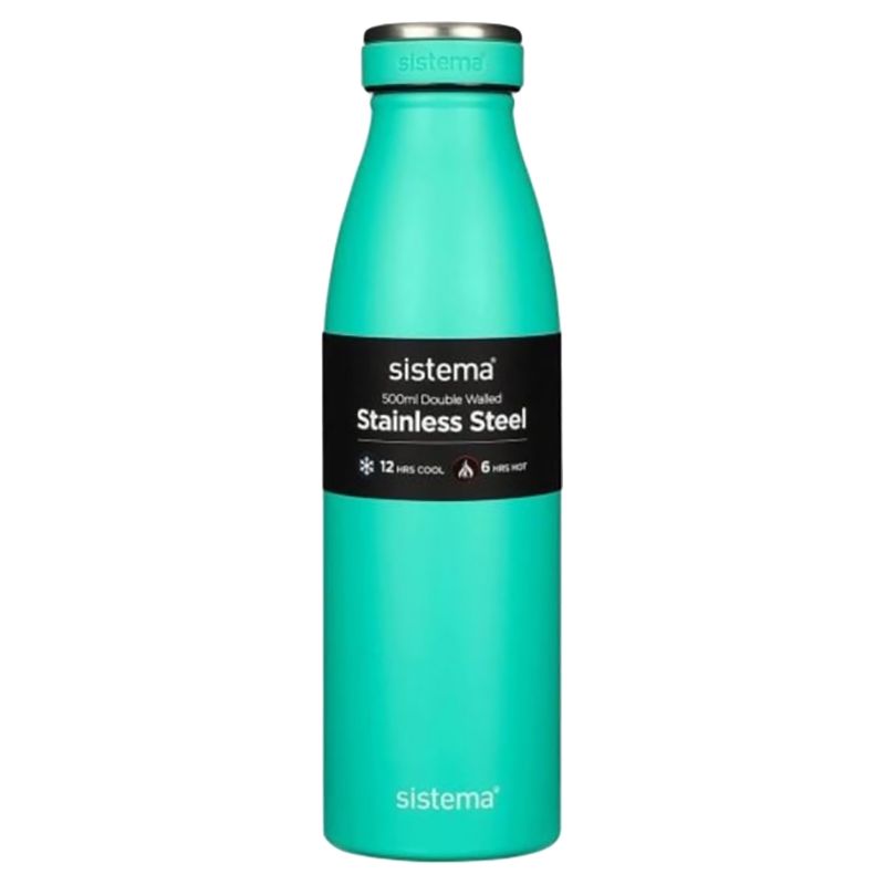 Sistema - Stainless Steel Bottle - Green - 500ml