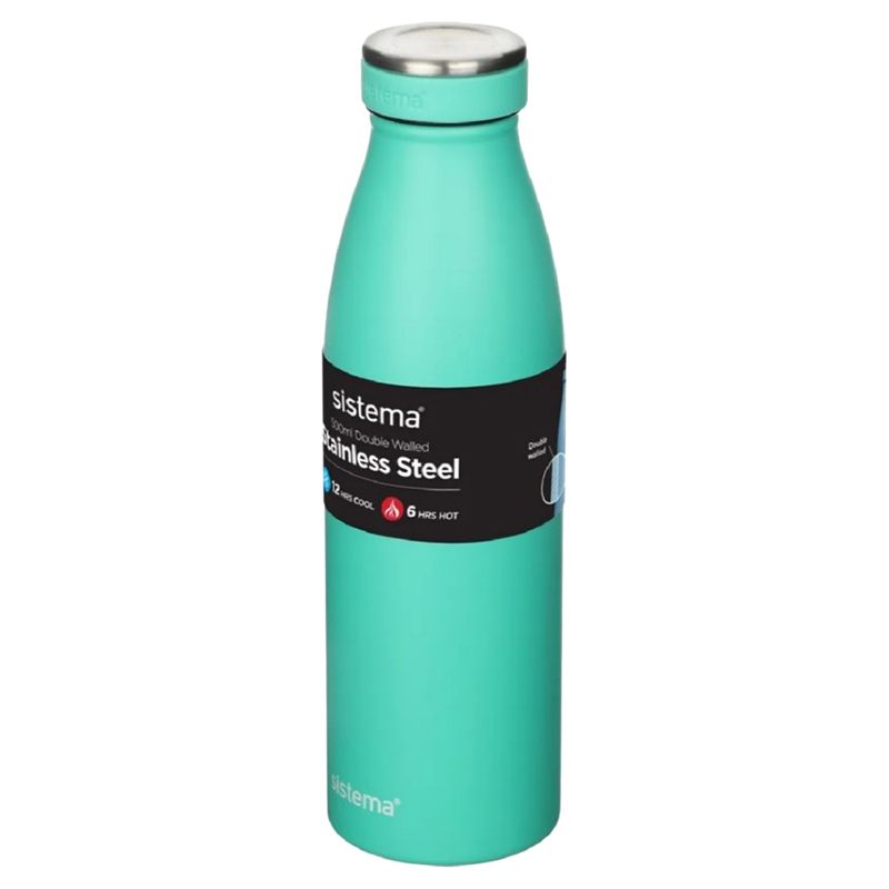 Sistema - Stainless Steel Bottle - Green - 500ml