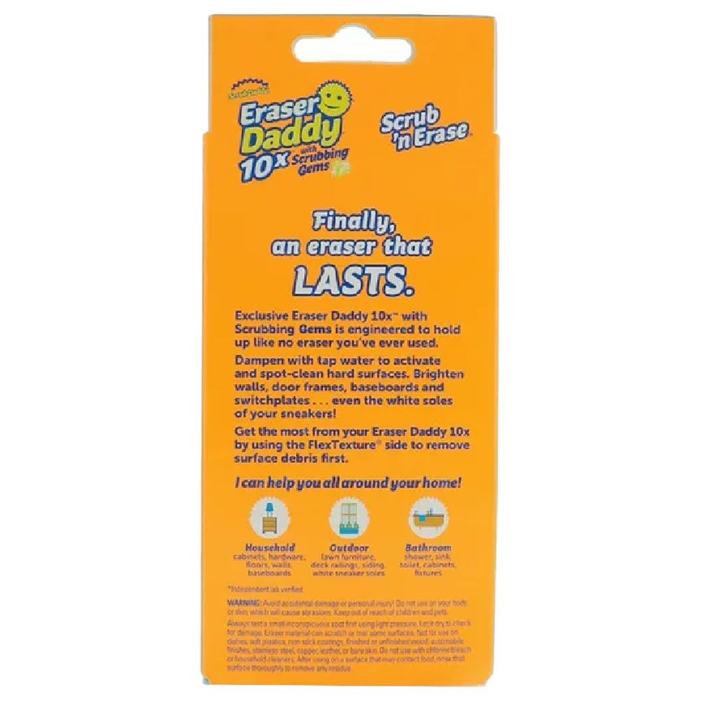 Scrub Daddy - Eraser Sponge With Scrubbing Gems - Pack of 2