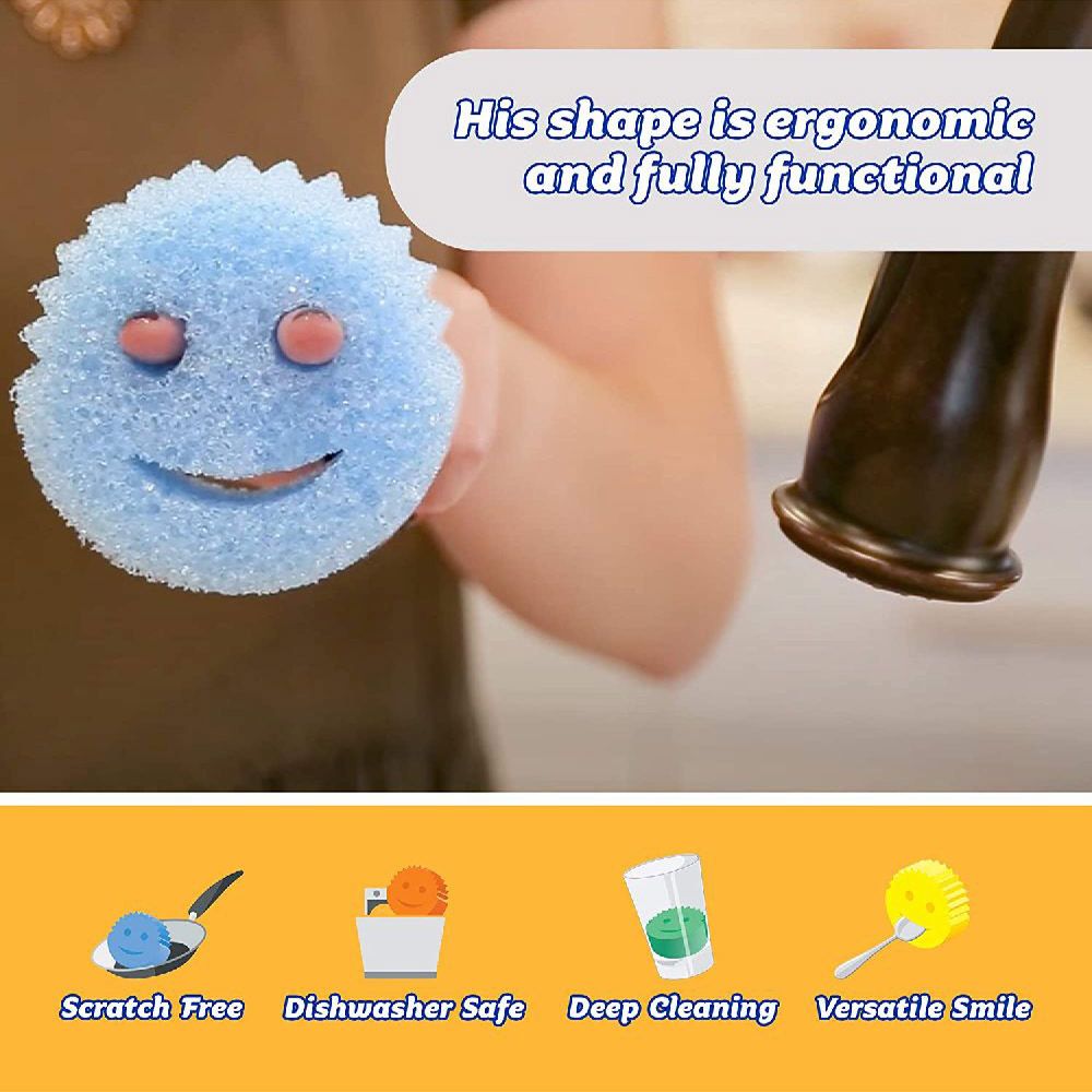 Scrub Daddy - Original Dish & Kitchen Cleaning Sponge - Pack of 4