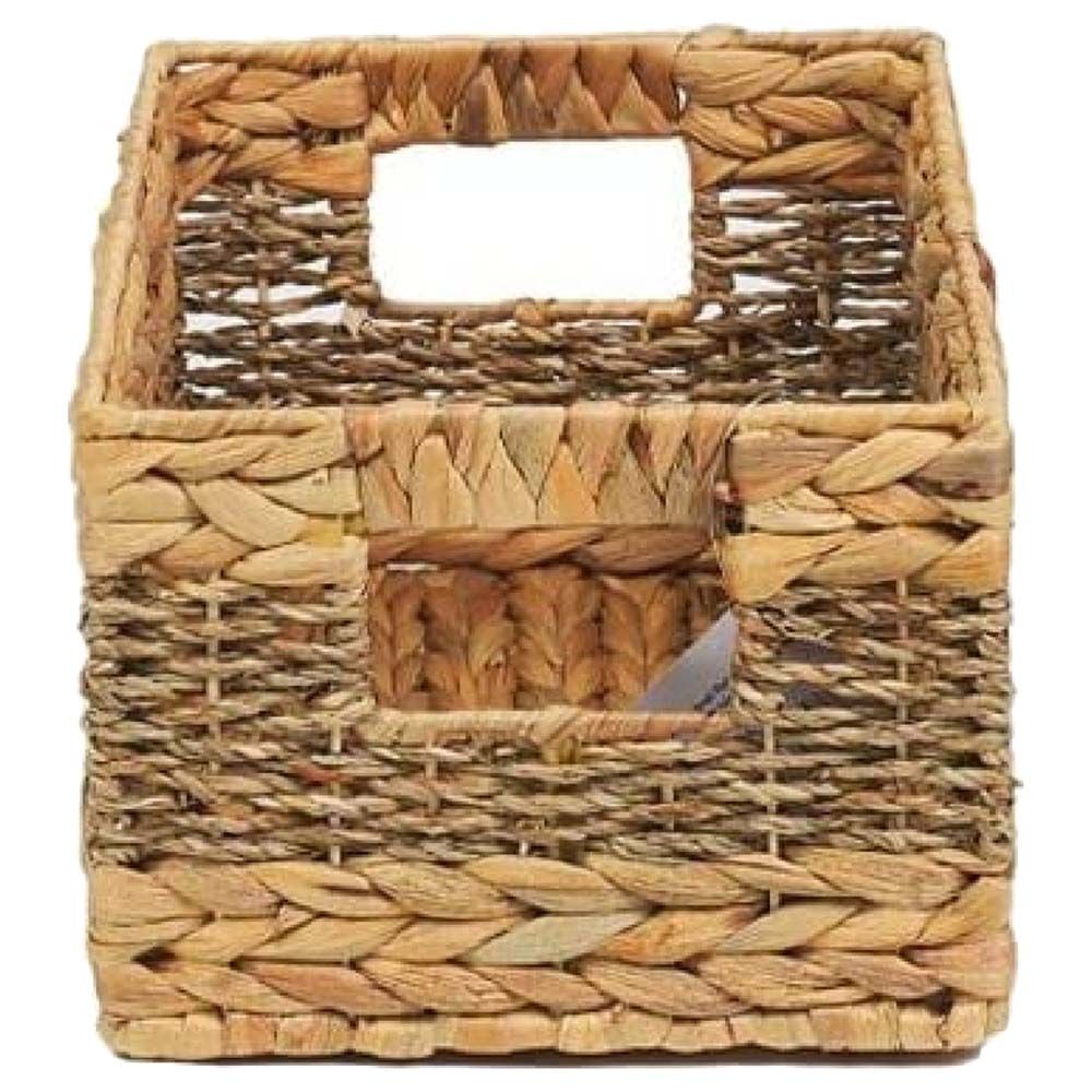 Homesmiths - Water Hyacinth Basket w/ Hole Handles - Large - 35x25x20cm