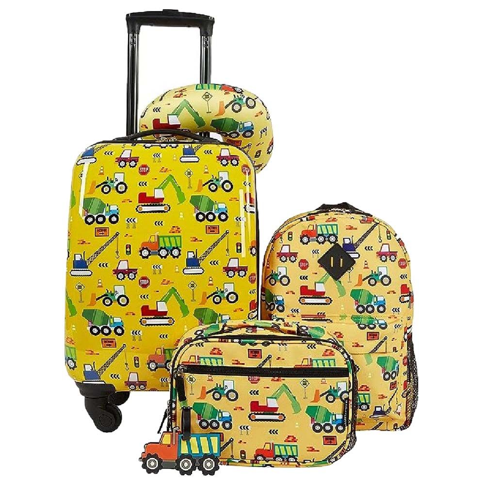 Travelers Club - 360 Degree Spin Luggage Set - Yellow - 5pcs