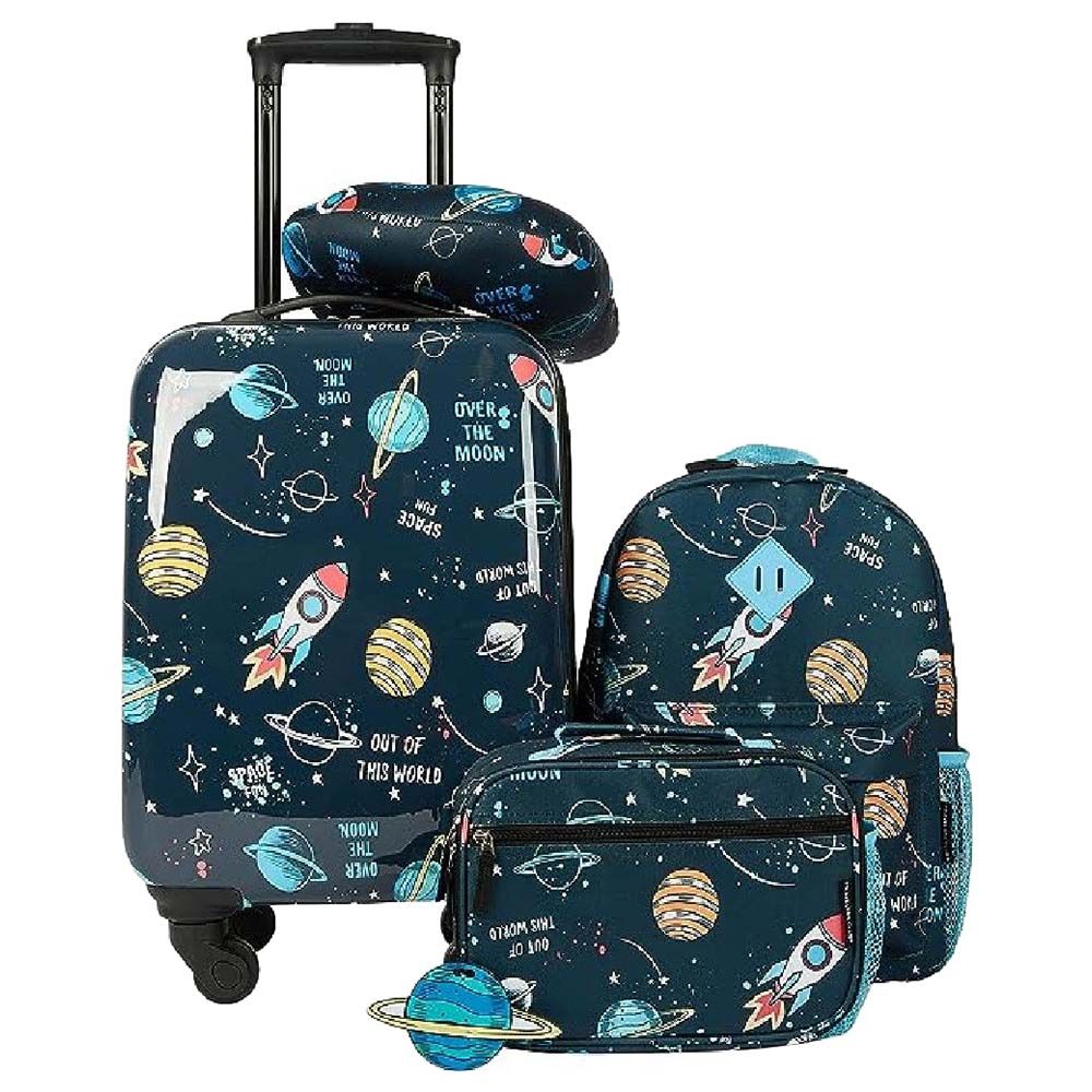 Travelers Club - 360 Degree Spin Luggage Set - Space - 5pcs