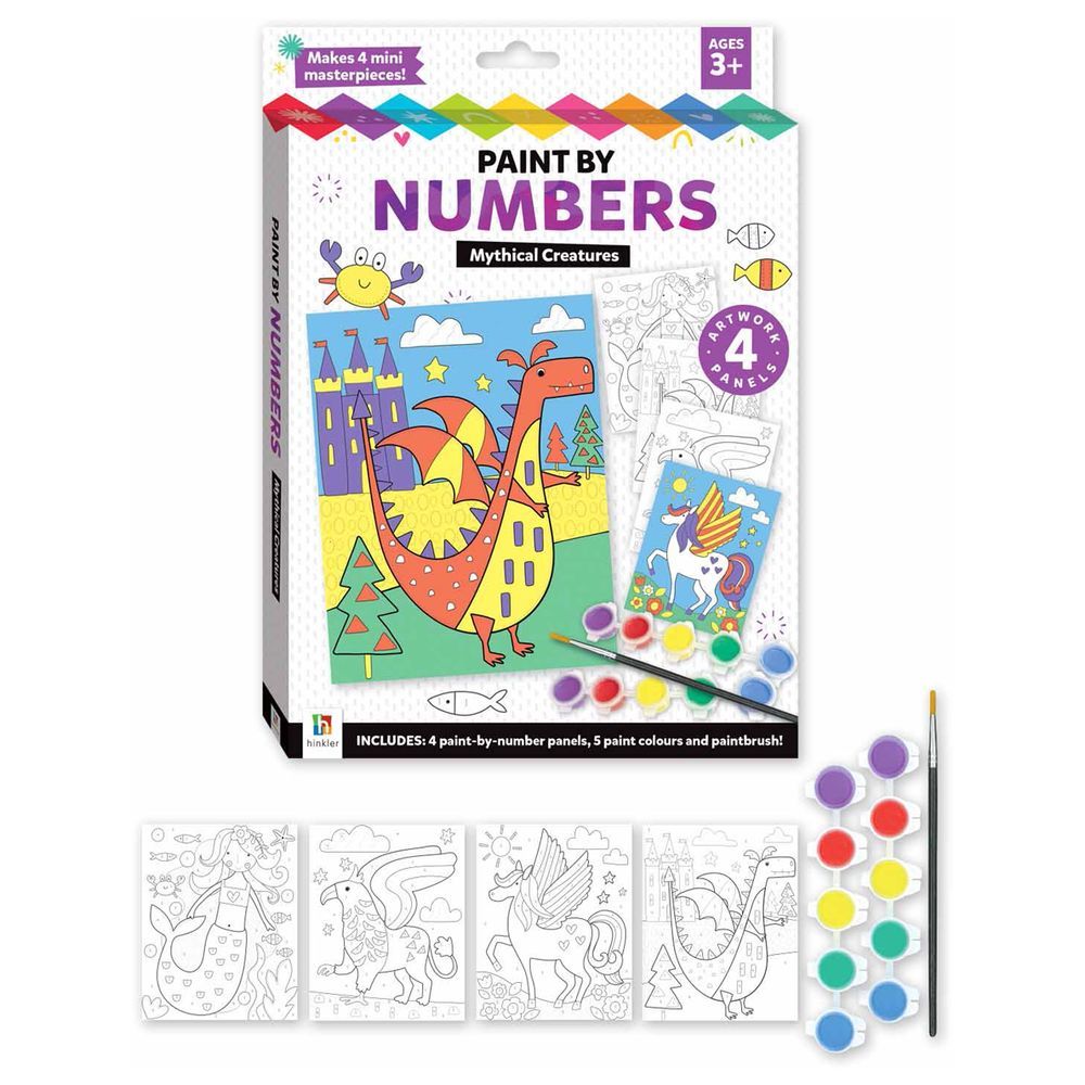 Hinkler - Paint by Numbers Mythical Creatures Book