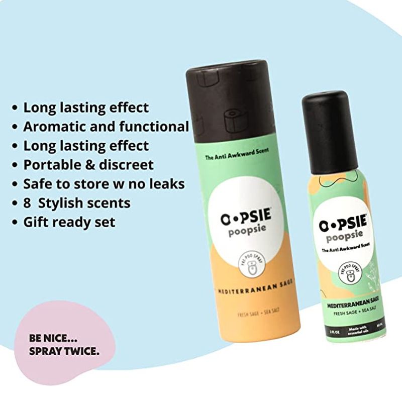 Oopsie Poopsie - Pre-Poo Spray - 2Oz - Mediterranean Sage