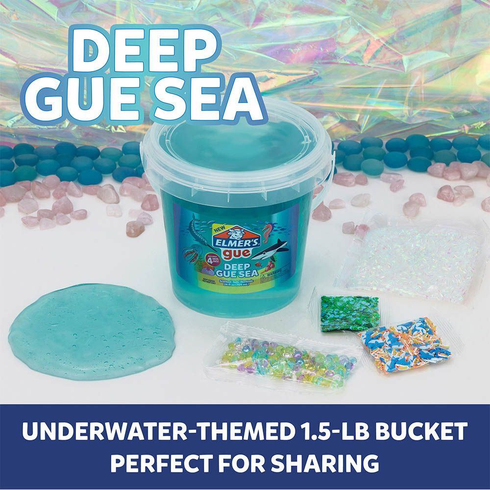 Elmers - Pre Made Slime Deep Gue Bucket - 680ml - Sea Blue