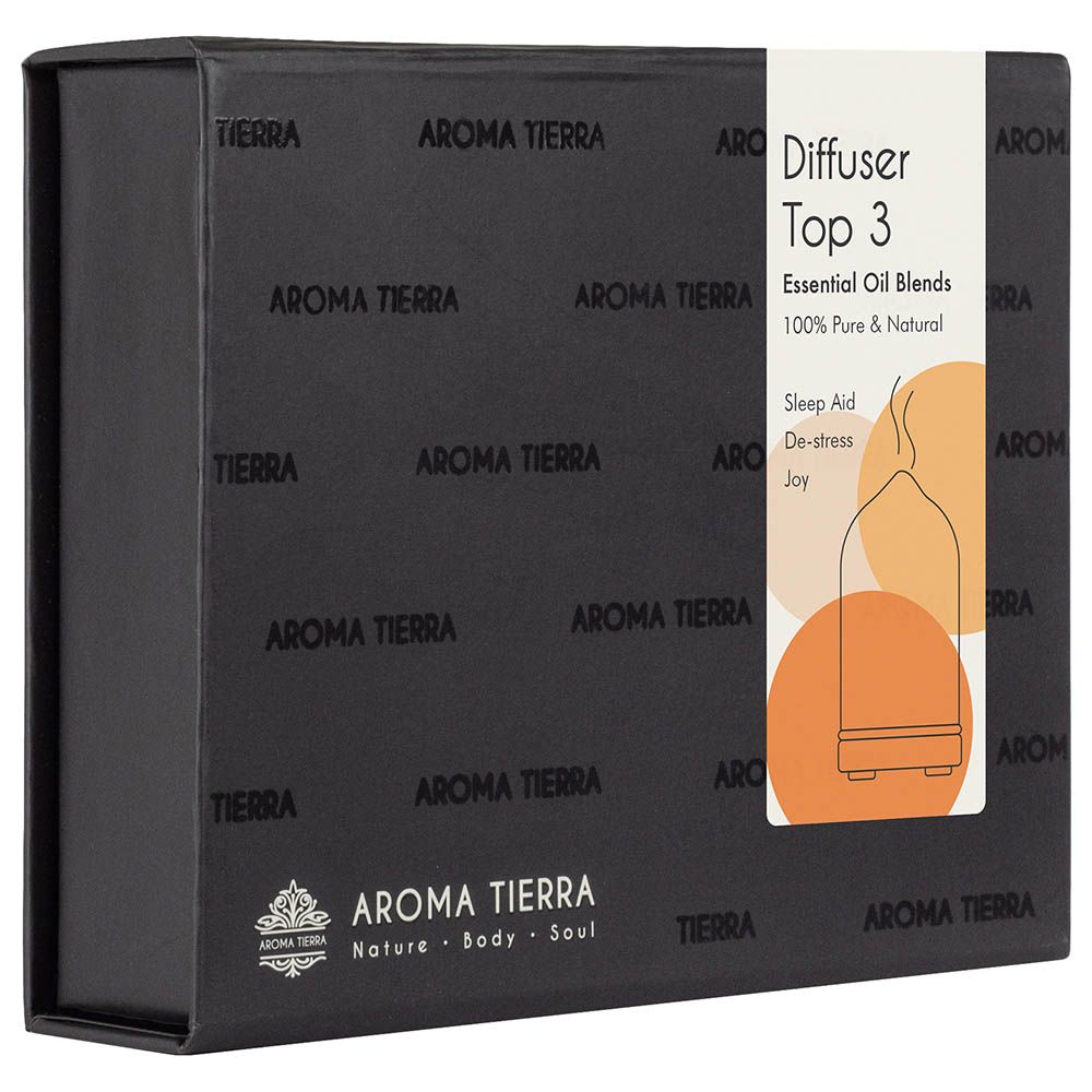 Aroma Tierra - Diffuser Top Essential Body Oil Blends - 3pcs