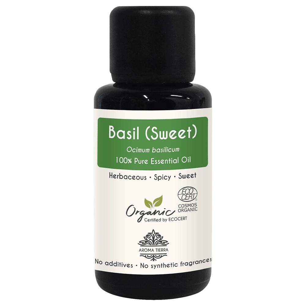 Aroma Tierra - Organic Basil Essential Oil - 30ml