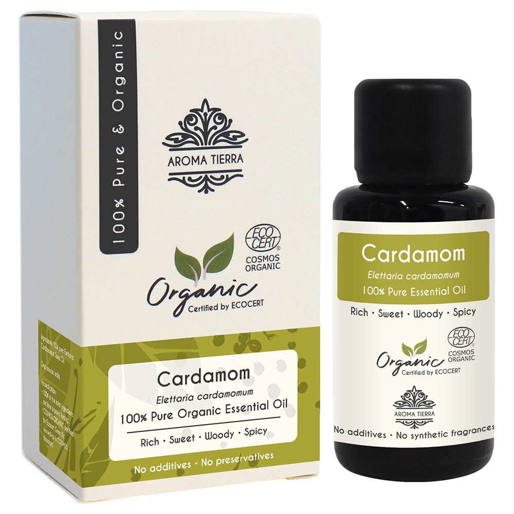 Aroma Tierra - Organic Cardamom Essential Oil - 30ml