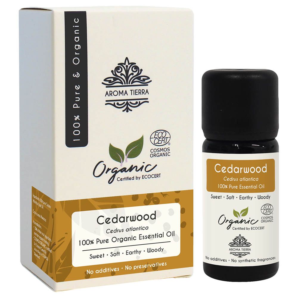 Aroma Tierra - Organic Cedarwood Essential Oil - 10ml